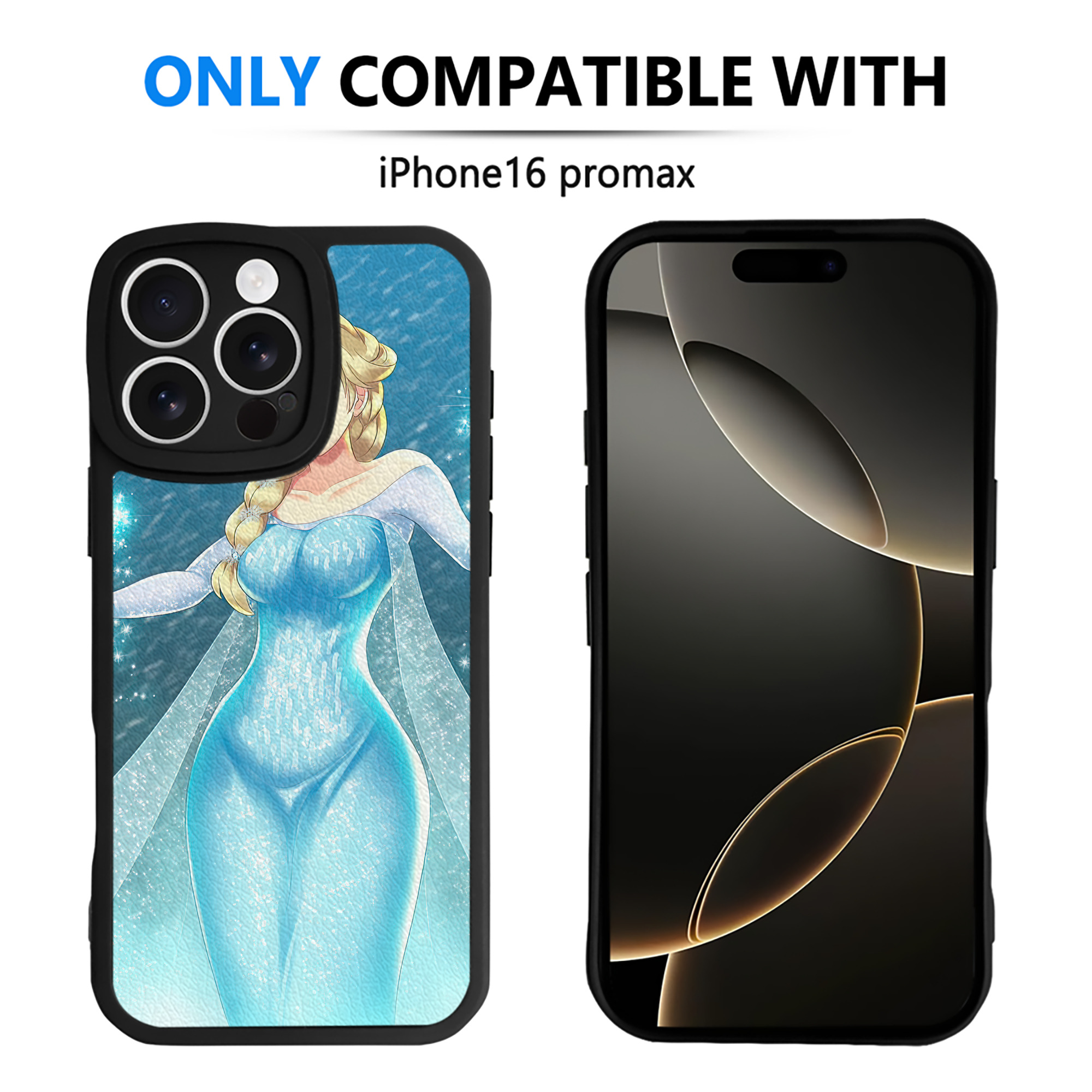 （画像用） アナと雪の女王 アンナ エルサ Frozen Anna Elsa 【iPhone 16シリーズ対応】シリコンスマホケース（レザー調） 材質：シリコン